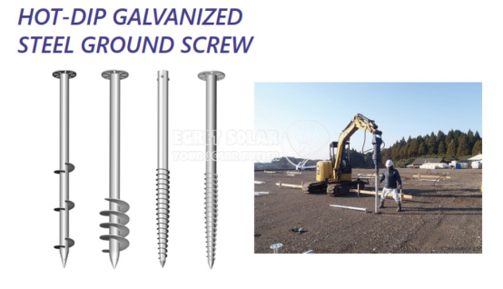 သွပ်ရည်စိမ်ထားသော မြေပြင် Screw Pile Anchor with Flange