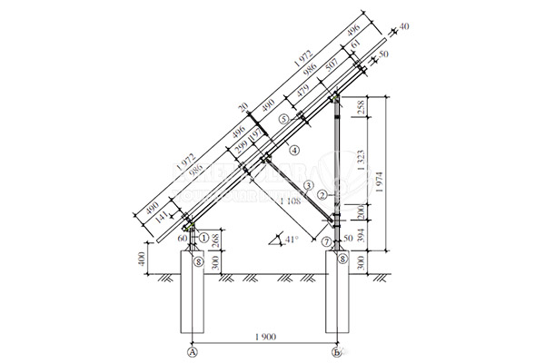 Single-column နှင့် double-column solar mounting စနစ်များ