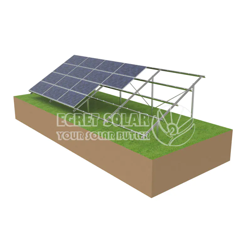 နှစ်ဆ Post နေရောင်ခြည်စွမ်းအင်သုံးမြေပြင် Mounting System