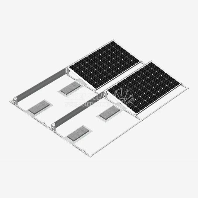 Flat Roof Ballasted Solar Mounting System (Side-Side)၊