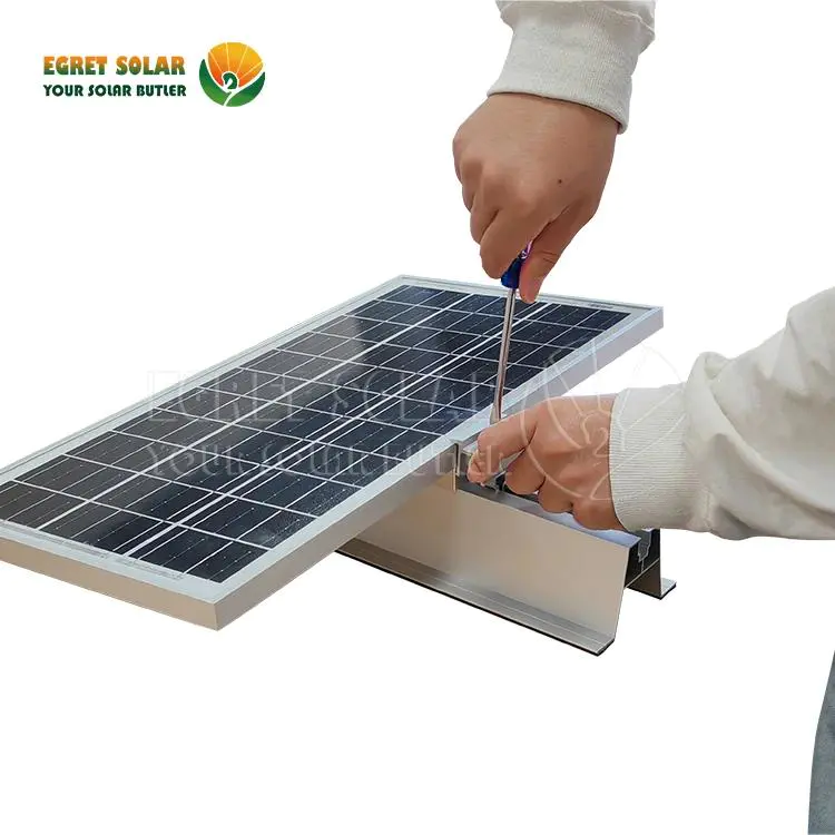 လျင်မြန်စွာ installation နေရောင်ခြည်စွမ်းအင်သုံး Aluminum တိုတောင်းသောရထားလမ်းစနစ်