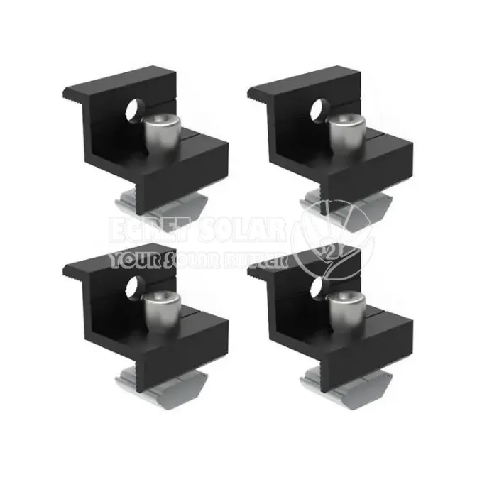 နေရောင်ခြည် 30 35mm end clamp အနက်ရောင်