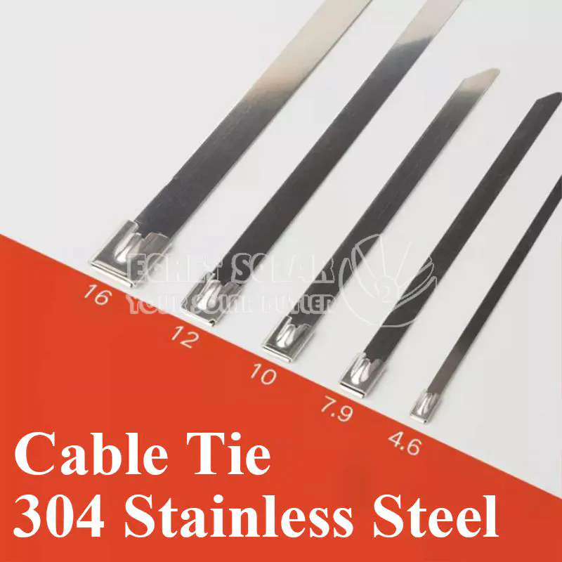 နေရောင်ခြည်စွမ်းအင်သုံး cable ties သံမဏိ