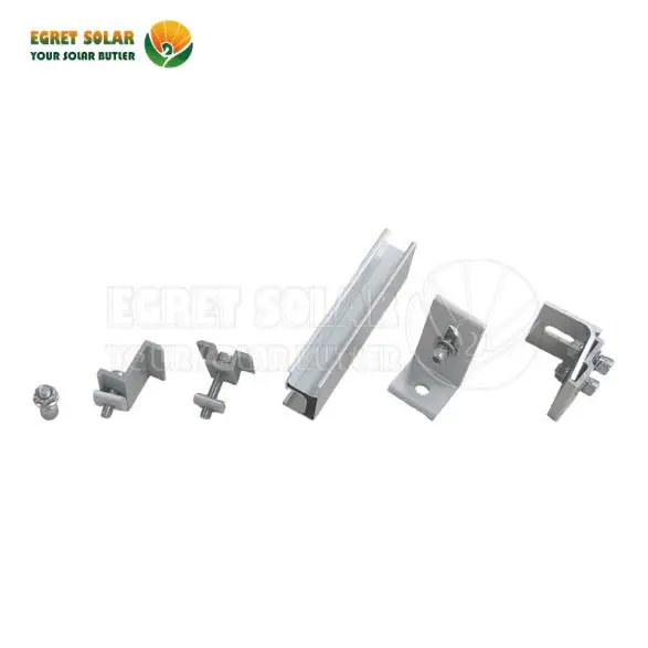 ချုပ်ရိုးရှသားရောင်သတ္တုခေါင်မိုး mounting bracket ကရပ်နေသည်